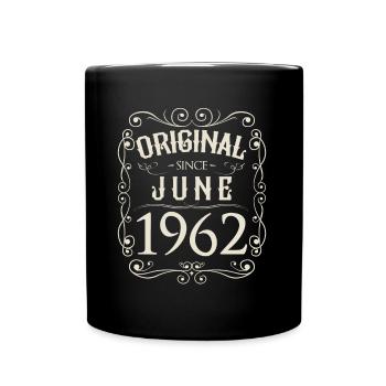 Vintage - Original depuis juin 1962 Anniversaire - Mug uni - noir - Devant