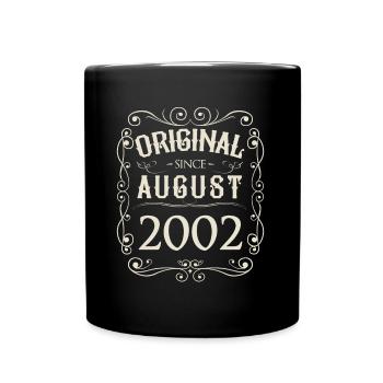 Vintage - Original depuis août 2002 Anniversaire - Mug uni - noir - Devant