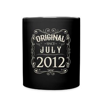 Millésime - Original depuis juillet 2012 Anniversaire - Mug uni - noir - Devant