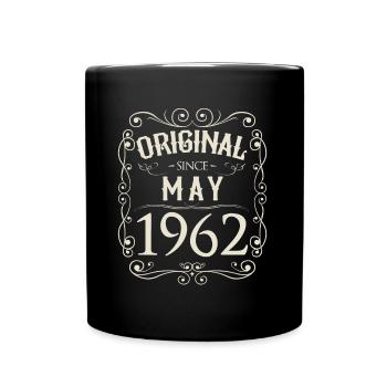 Vintage - Original depuis mai 1962 Anniversaire - Mug uni - noir - Devant