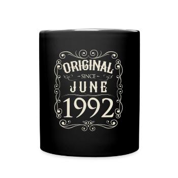 Millésime - Original depuis juin 1992 Anniversaire - Mug uni - noir - Devant