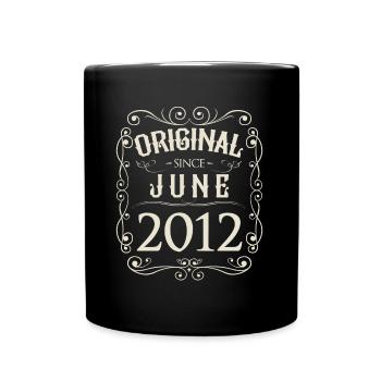 Millésime - Original depuis juin 2012 Anniversaire - Mug uni - noir - Devant