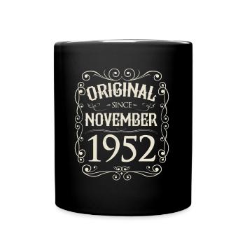 Vintage - Original since November 1952 Birthday - Full Colour Mug - black - Front