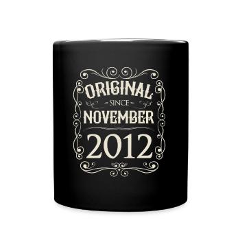 Vintage - Original since November 2012 Birthday - Full Colour Mug - black - Front