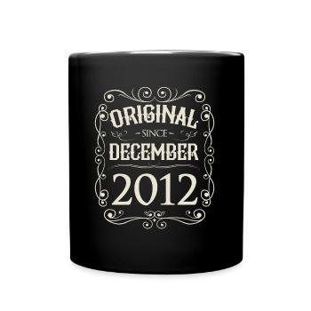 Vintage - Original since December 2012 Birthday - Full Colour Mug - black - Front