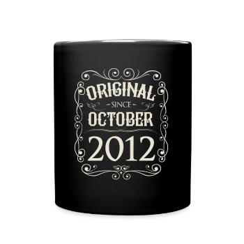 Millésime - Original depuis octobre 2012 Anniversaire - Mug uni - noir - Devant