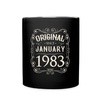 Millésime - Original depuis janvier 1983 Anniversaire - Mug uni - noir - Devant
