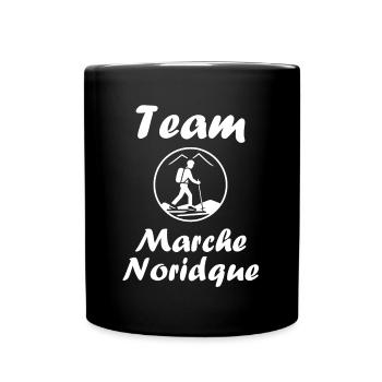 Randonné humour marche nordique - Mug uni - noir - Devant