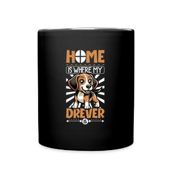 Zuhause - Drever - Tasse einfarbig - Schwarz - Vorne