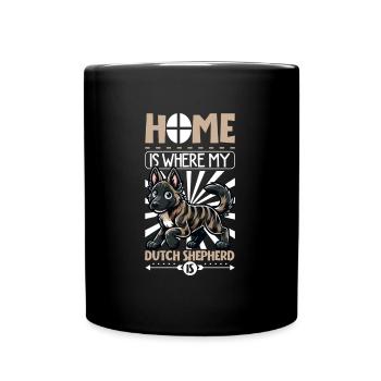 Home - Dutch Shepherd - Full Colour Mug - black - Front