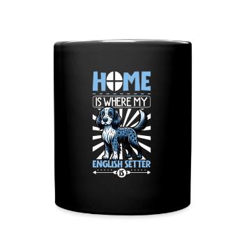 Home - English Setter - Full Colour Mug - black - Front