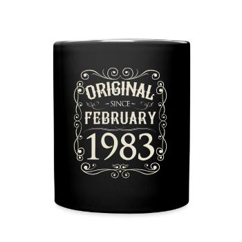Vintage - Original depuis février 1983 Anniversaire - Mug uni - noir - Devant