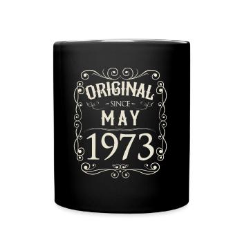 Vintage - Original since May 1973 Birthday - Full Colour Mug - black - Front