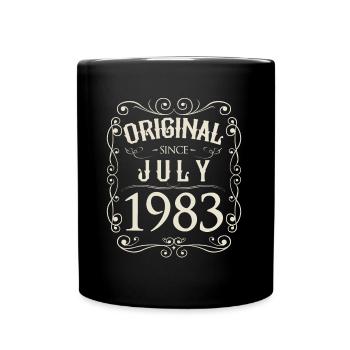 Vintage - Original depuis juillet 1983 Anniversaire - Mug uni - noir - Devant