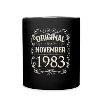 Vintage - Original depuis novembre 1983 Anniversaire - Mug uni - noir - Devant