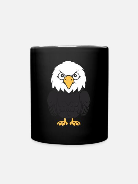 Adler-Vogel - Tasse einfarbig - Schwarz