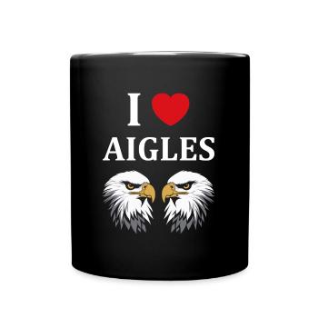 Citation humour Oiseau aigle - Mug uni - noir - Devant