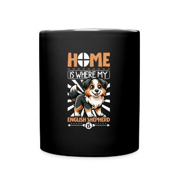 Home - English Shepherd - Full Colour Mug - black - Front