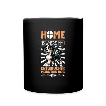 Home - Entlebucher Mountain Dog - Full Colour Mug - black - Front