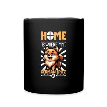 Home - German Spitz - Full Colour Mug - black - Front
