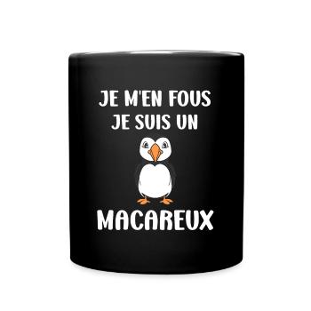 macareux - Mug uni - noir - Devant
