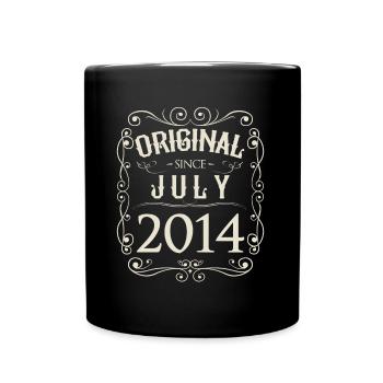 Vintage - Original depuis l'anniversaire de juillet 2014 - Mug uni - noir - Devant