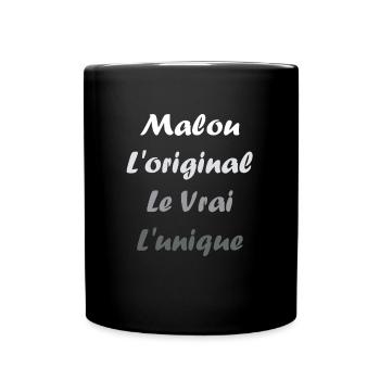 Malou - Mug uni - noir - Devant