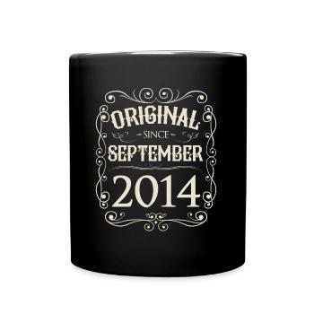 Vintage - Original depuis l'anniversaire de septembre 2014 - Mug uni - noir - Devant
