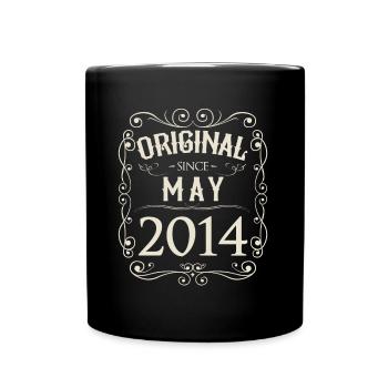 Vintage - Original depuis l'anniversaire de mai 2014 - Mug uni - noir - Devant