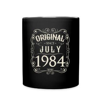 Vintage - Original since Juli 1984 Geburtstag - Tasse einfarbig - Schwarz - Vorne