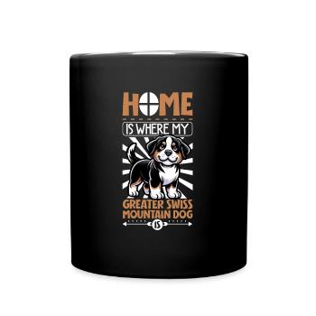 Accueil - Grand Bouvier Suisse - Mug uni - noir - Devant