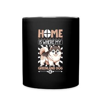 Home - Greenland Dog - Full Colour Mug - black - Front