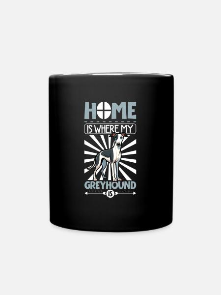 Zuhause - Greyhound - Tasse einfarbig - Schwarz
