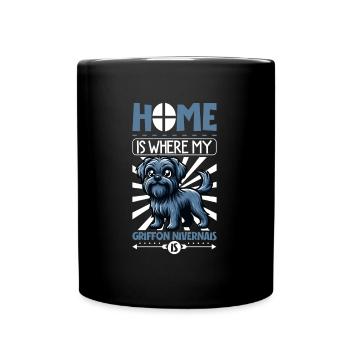 Accueil - Griffon Nivernais - Mug uni - noir - Devant