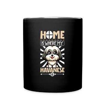 Accueil - Bichon Havanais - Mug uni - noir - Devant