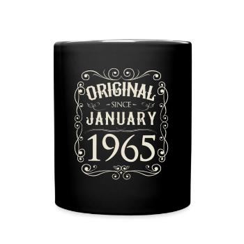 Vintage - Original depuis l'anniversaire de janvier 1965 - Mug uni - noir - Devant