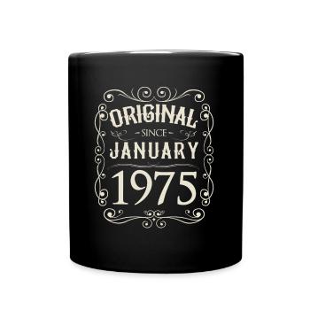 Vintage - Original depuis l'anniversaire de janvier 1975 - Mug uni - noir - Devant