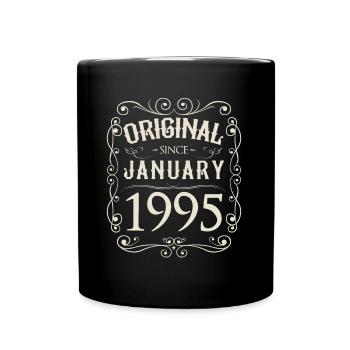 Vintage - Original depuis l'anniversaire de janvier 1995 - Mug uni - noir - Devant