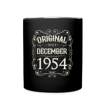 Vintage - Original depuis l'anniversaire de décembre 1954 - Mug uni - noir - Devant