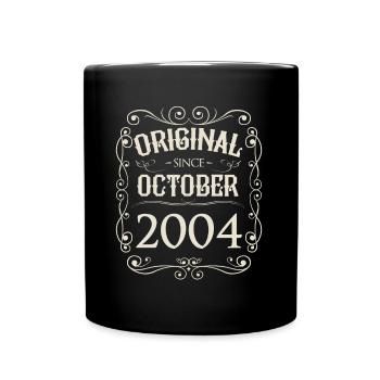 Vintage - Original depuis l'anniversaire d'octobre 2004 - Mug uni - noir - Devant