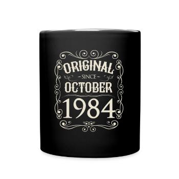 Vintage - Original depuis l'anniversaire d'octobre 1984 - Mug uni - noir - Devant