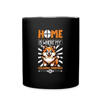 Home - Icelandic Dog - Full Colour Mug - black - Front