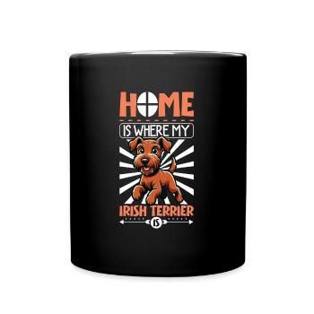 Home - Irish Terrier - Full Colour Mug - black - Front
