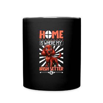 Home - Irish Red Setter - Full Colour Mug - black - Front