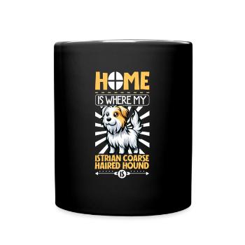 Zuhause - Rauhhaarige Istrianer Bracke - Tasse einfarbig - Schwarz - Vorne