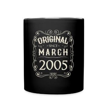 Vintage - Original depuis l'anniversaire de mars 2005 - Mug uni - noir - Devant