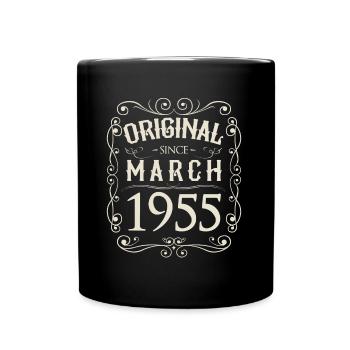 Vintage - Original depuis l'anniversaire de mars 1955 - Mug uni - noir - Devant