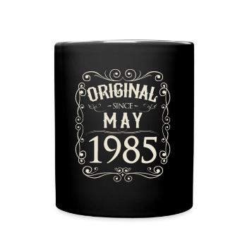 Vintage - Original since Mai 1985 Geburtstag - Tasse einfarbig - Schwarz - Vorne