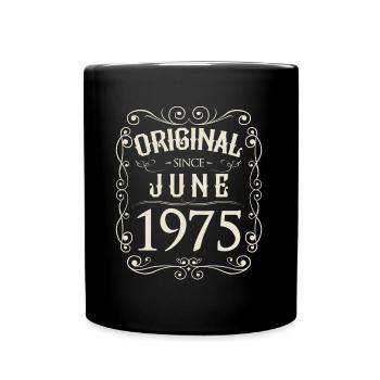 Vintage - Original depuis l'anniversaire de juin 1975 - Mug uni - noir - Devant