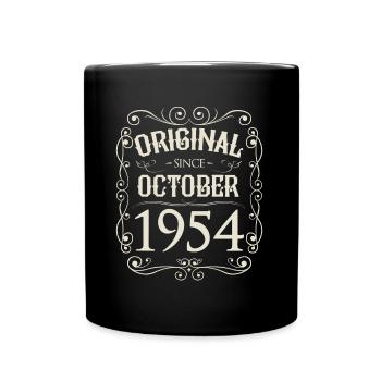 Vintage - Original depuis l'anniversaire d'octobre 1954 - Mug uni - noir - Devant